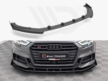 Maxton Design - STREET PRO FRONT SPLITTER V.1 (+FLAPS) AUDI S3 SPORTBACK 8V FACELIFT
