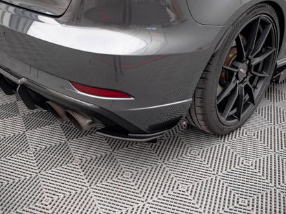Maxton Design - STREET PRO REAR SIDE SPLITTERS (+FLAPS) AUDI S3 SPORTBACK 8V FACELIFT