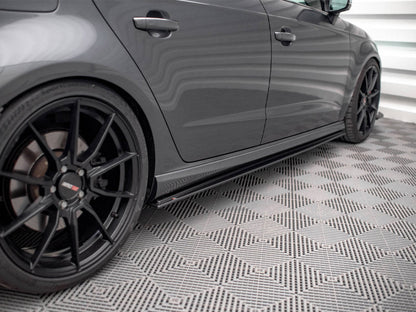 Maxton Design - STREET PRO SIDE SKIRTS DIFFUSERS AUDI S3 SPORTBACK 8V FACELIFT