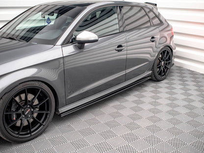 Maxton Design - STREET PRO SIDE SKIRTS DIFFUSERS AUDI S3 SPORTBACK 8V FACELIFT