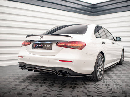 Maxton Design - Rear Splitter (Vertical Bars) Mercedes E AMG-Line Sedan W213 Facelift