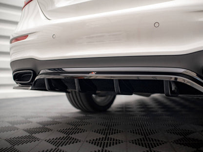 Maxton Design - Central Rear Splitter (Vertical Bars) Mercedes E AMG-Line Sedan W213 Facelift