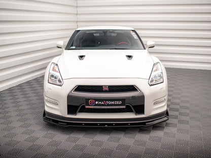Maxton Design - FRONT SPLITTER + FLAPS NISSAN GTR R35 1ST FACELIFT