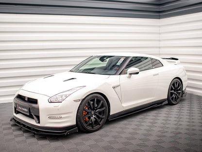Maxton Design - SIDE SKIRTS DIFFUSERS + FLAPS NISSAN GTR R35 1ST FACELIFT