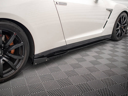 Maxton Design - SIDE SKIRTS DIFFUSERS + FLAPS NISSAN GTR R35 1ST FACELIFT
