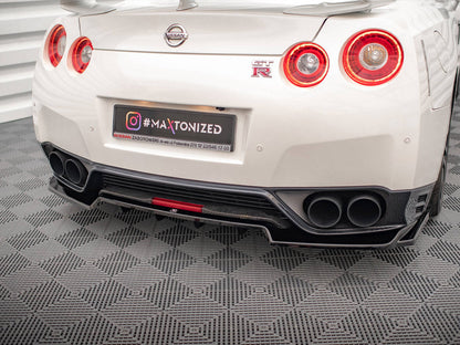 Maxton Design - CENTRAL REAR SPLITTER (VERTICAL BARS) NISSAN GTR R35 1ST FACELIFT
