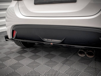 Maxton Design - CENTRAL REAR SPLITTER V.1 + FLAPS TOYOTA YARIS MK4