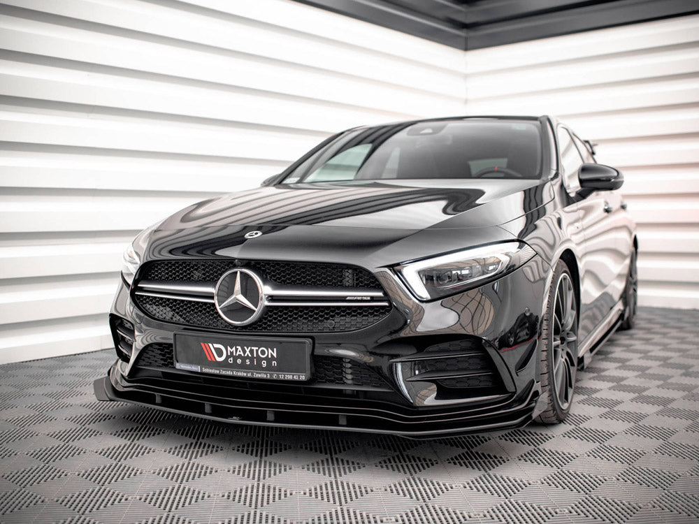 Maxton Design - STREET PRO FRONT SPLITTER + FLAPS MERCEDES A35 AMG / AMG-LINE W177