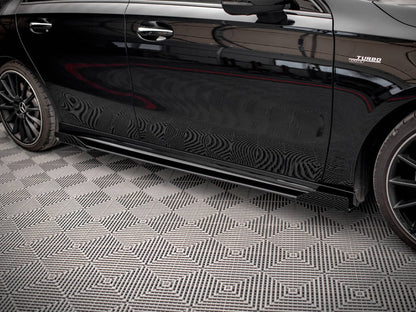 Maxton Design - STREET PRO SIDE SKIRTS DIFFUSERS + FLAPS MERCEDES A35 AMG / AMG-LINE W177