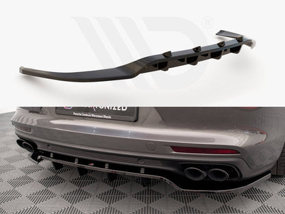 Maxton Design - CENTRAL REAR SPLITTER (VERTICAL BARS) PORSCHE PANAMERA E-HYBRID 971