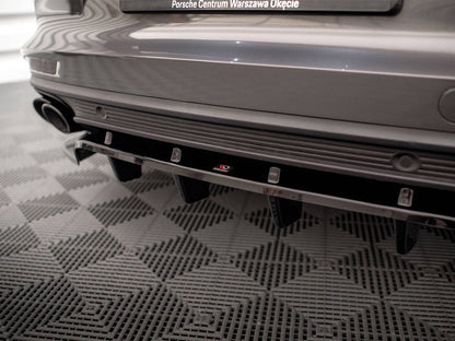 Maxton Design - CENTRAL REAR SPLITTER (VERTICAL BARS) PORSCHE PANAMERA E-HYBRID 971