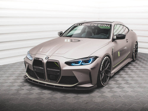 Maxton Design V1 Carbon Fibre/Carbon Fiber Front Lip Splitter & Chin Spoiler for BMW M3 G80/G81 Touring & M4 G82 (2021+) - G8