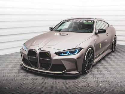 Maxton Design V1 Carbon Fibre/Carbon Fiber Front Lip Splitter & Chin Spoiler for BMW M3 G80/G81 Touring & M4 G82 (2021+) - G8