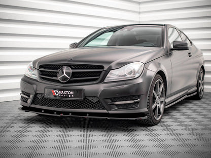 Maxton Design - FRONT SPLITTER V.2 MERCEDES C COUPE AMG-LINE C204/S204/W204