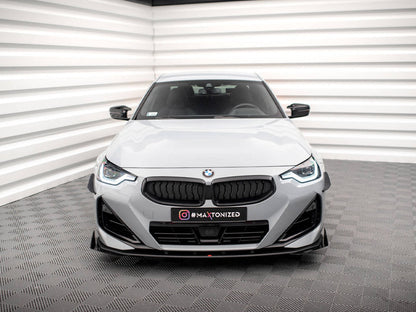 Maxton Design - STREET PRO FRONT SPLITTER + FLAPS BMW 2 COUPE M-PACK / M240I G42