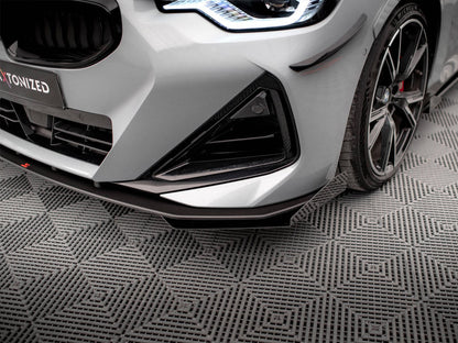 Maxton Design - STREET PRO FRONT SPLITTER + FLAPS BMW 2 COUPE M-PACK / M240I G42