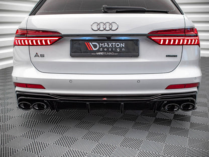 Maxton Design - REAR VALANCE + EXHAUST ENDS IMITATION AUDI S6 / A6 S-LINE C8