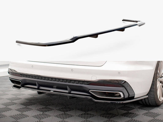 Maxton Design - Central Rear Splitter (Vertical Bars) Audi A4 S-Line B9 Facelift