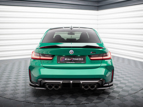 Maxton Design Carbon Fibre Boot Lid Lip Spoiler for BMW M3 G80 (2021+) | Rear Trunk/Decklid/Tailgate Lip Wing | Carbon Fiber Saloon/Sedan