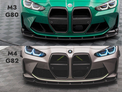 Maxton Design V1 Carbon Fibre/Carbon Fiber Front Lip Splitter & Chin Spoiler for BMW M3 G80/G81 Touring & M4 G82 (2021+) - G8
