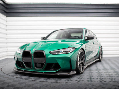 Maxton Design Carbon Fibre/Fiber Front Kidney Grille/Grill for BMW M3 M4 G80 G82 G81 M3 Touring (2021+) - Gloss Carbon OEM+ Aftermarket Replacement Upgrade G8X