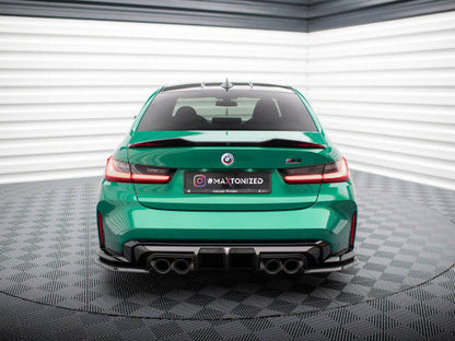 Maxton Design Carbon Fibre/Carbon Fiber Rear Diffuser Valance & Rear Bumper Insert for BMW M3 G80 Saloon (2021+) & M4 G82 Coupe (G8X) - Gloss Carbon Undertray, Rear Apron, Quad Exhaust Surround, OEM-Fit Performance Aero