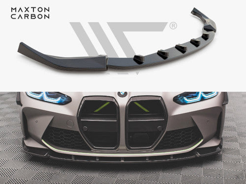 Maxton Design V1 Carbon Fibre/Carbon Fiber Front Lip Splitter & Chin Spoiler for BMW M3 G80/G81 Touring & M4 G82 (2021+) - G8