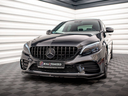 Maxton Design - FRONT SPLITTER V.1 MERCEDES C AMG LINE / C43 AMG SEDAN / COUPE W205 / C205 FACELIFT