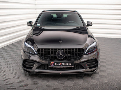 Maxton Design - FRONT SPLITTER V.1 MERCEDES C AMG LINE / C43 AMG SEDAN / COUPE W205 / C205 FACELIFT