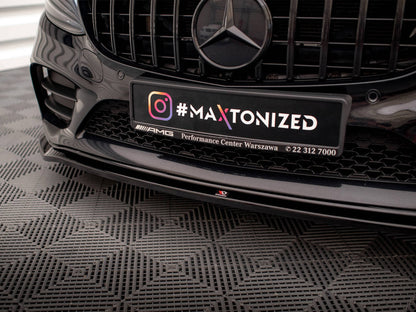 Maxton Design - FRONT SPLITTER V.1 MERCEDES C AMG LINE / C43 AMG SEDAN / COUPE W205 / C205 FACELIFT