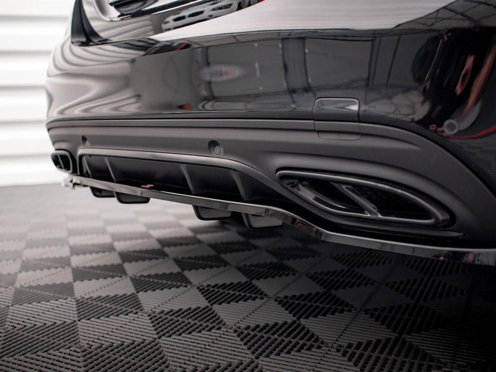 Maxton Design - REAR SPLITTER (VERTICAL BARS) MERCEDES C AMG LINE W205 FACELIFT