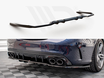 Maxton Design -Rear Splitter (Vertical Bars) Mercedes-AMG C43 Sedan / Estate W205 / S205 Facelift