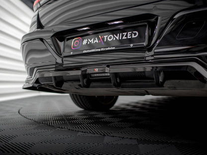 Maxton Design - CENTRAL REAR SPLITTER (VERTICAL BARS) BMW 7 M-PACK G70