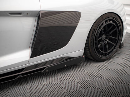 Maxton Design - SIDE SKIRTS DIFFUSERS V.2 + FLAPS AUDI R8 MK2 FACELIFT