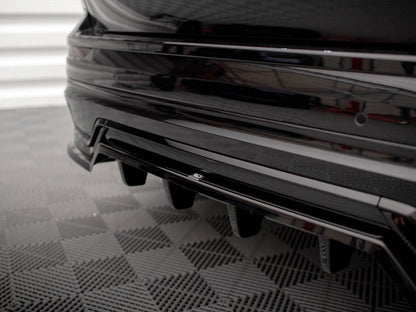 Maxton Design - CENTRAL REAR SPLITTER (VERTICAL BARS) VOLVO XC60 R-DESIGN MK2 FACELIFT