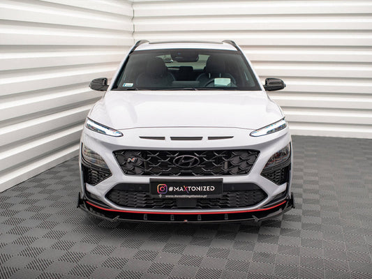 Maxton Design - FRONT SPLITTER V.2 + FLAPS HYUNDAI KONA N MK1