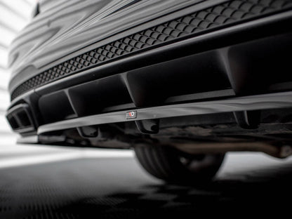 Maxton Design - CENTRAL REAR SPLITTER (VERTICAL BARS) MERCEDES-BENZ E63 AMG SEDAN W212 FACELIFT (2012-2014)