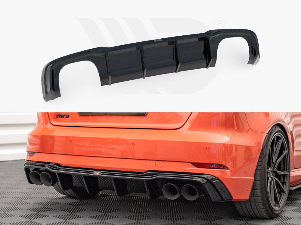 Maxton Design - Rear Valance + Milltek Sport Non-Resonated Exhaust Audi RS3 Sportback 8V Facelift
