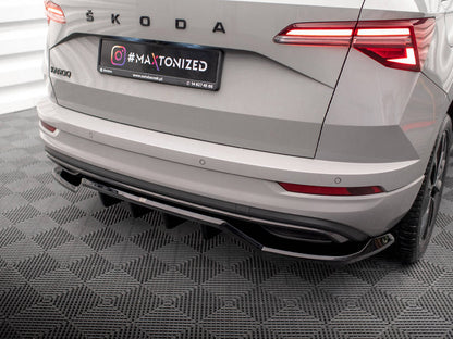 Maxton Design - CENTRAL REAR SPLITTER (VERTICAL BARS) SKODA KAROQ SPORTLINE MK1 FACELIFT