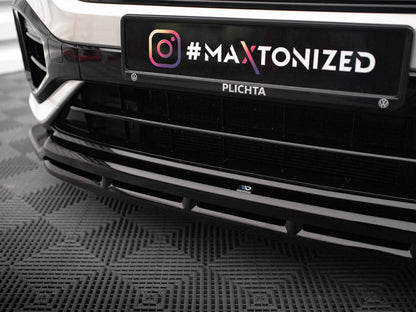 Maxton Design - FRONT SPLITTER V.1 VOLKSWAGEN T-ROC R MK1 FACELIFT (2021-)