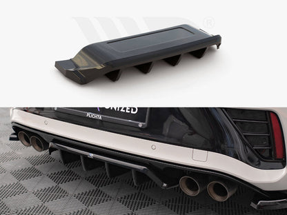 Maxton Design - CENTRAL REAR SPLITTER (VERTICAL BARS) VOLKSWAGEN T-ROC R MK1 FACELIFT (2021-)