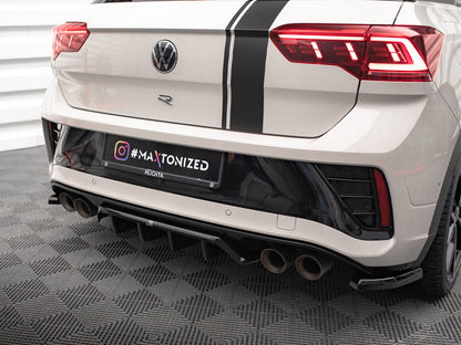 Maxton Design - CENTRAL REAR SPLITTER (VERTICAL BARS) VOLKSWAGEN T-ROC R MK1 FACELIFT (2021-)