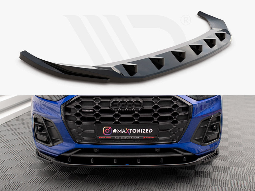 Maxton Design - FRONT SPLITTER V.2 AUDI SQ5 / Q5 S-LINE SUV / SPORTBACK MK2 FACELIFT