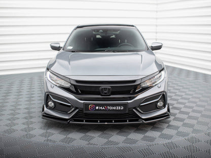 Maxton Design - FRONT SPLITTER V.1 + FLAPS HONDA CIVIC SPORT MK 10