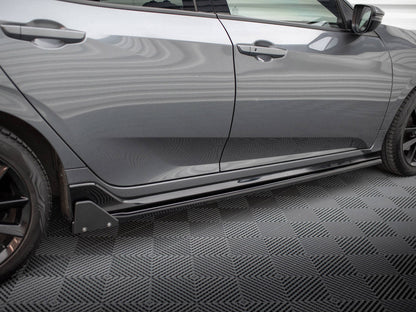 Maxton Design - SIDE SKIRTS DIFFUSERS + FLAPS HONDA CIVIC SPORT MK 10