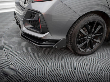 Maxton Design - Rear Splitter V.1 (Vertical Bars) + Flaps Honda Civic Sport Mk10 Facelift