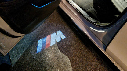 Genuine BMW OEM LED Door Logo Projector Lights – Puddle/Ghost Shadow Courtesy Welcome Light Kit – Roundel, M, xDrive Slides – Pair – 63312468386 – Fits 1 2 3 4 5 6 8 Series, X1 X2 X3 X4 X5 X6 X7, Z4