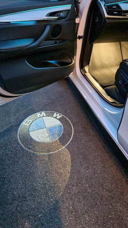 Genuine BMW OEM LED Door Logo Projector Lights – Puddle/Ghost Shadow Courtesy Welcome Light Kit – Roundel, M, xDrive Slides – Pair – 63312468386 – Fits 1 2 3 4 5 6 8 Series, X1 X2 X3 X4 X5 X6 X7, Z4