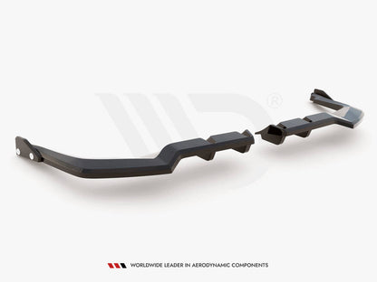 Maxton Design - CENTRAL REAR SPLITTER (VERTICAL BARS) V.1 + FLAPS HONDA CIVIC TYPE-R MK 11