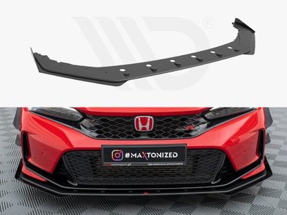Maxton Design - STREET PRO FRONT SPLITTER + FLAPS HONDA CIVIC TYPE-R MK 11